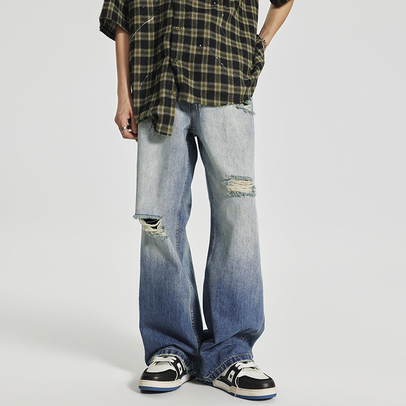 Fashion Men Loose Cool Straight-leg Pants