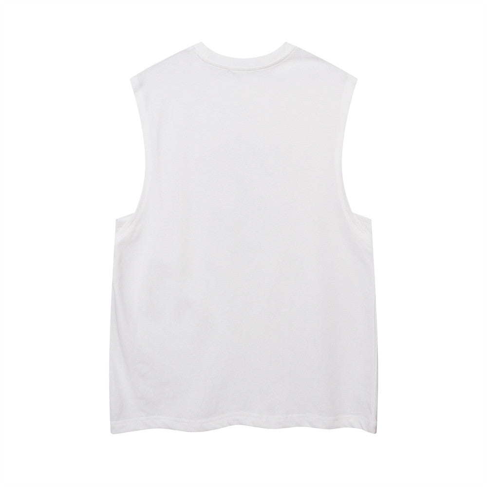 Snake Letter Printing Casual Vest Men