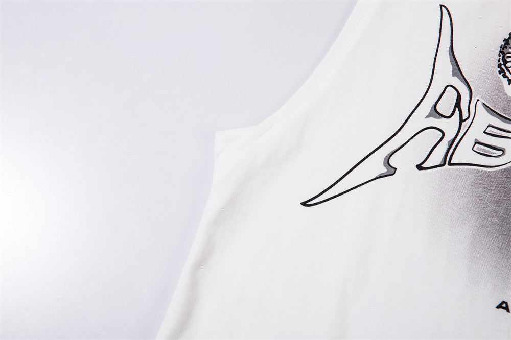 Snake Letter Printing Casual Vest Men