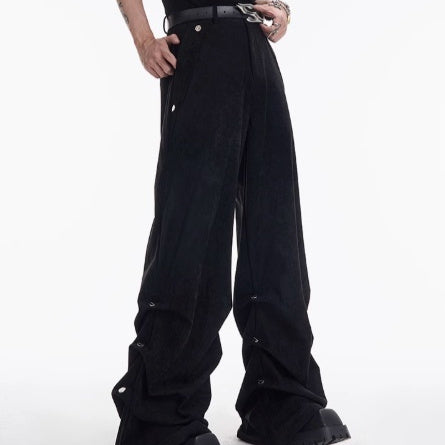 Original Design Suede Heap Pleated Casual Pants Men