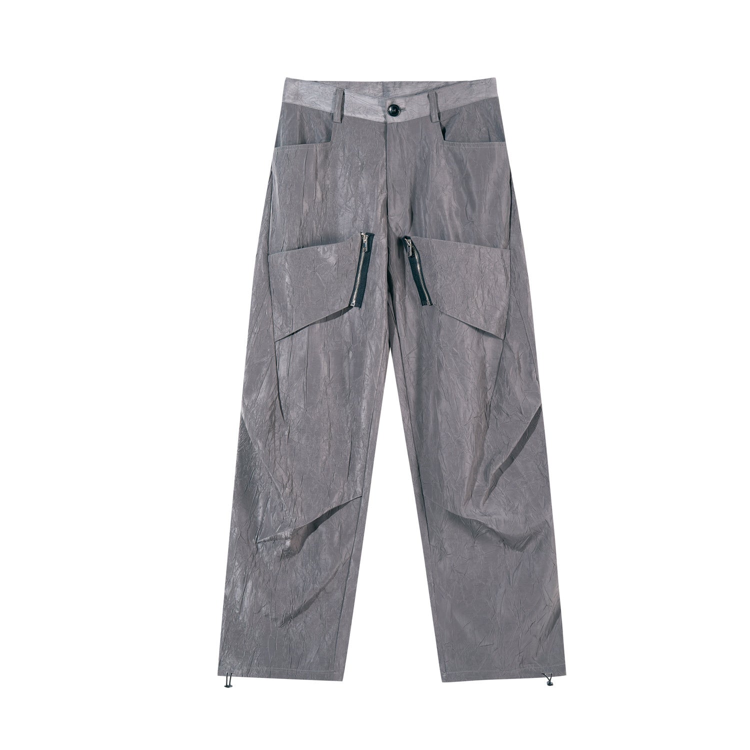 Street Pleated Texture Stitching Trousers For Men And Women