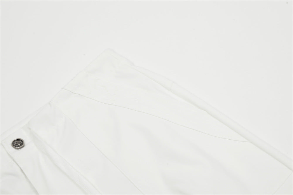 Loose Pleated Paratrooper Casual Pants Men