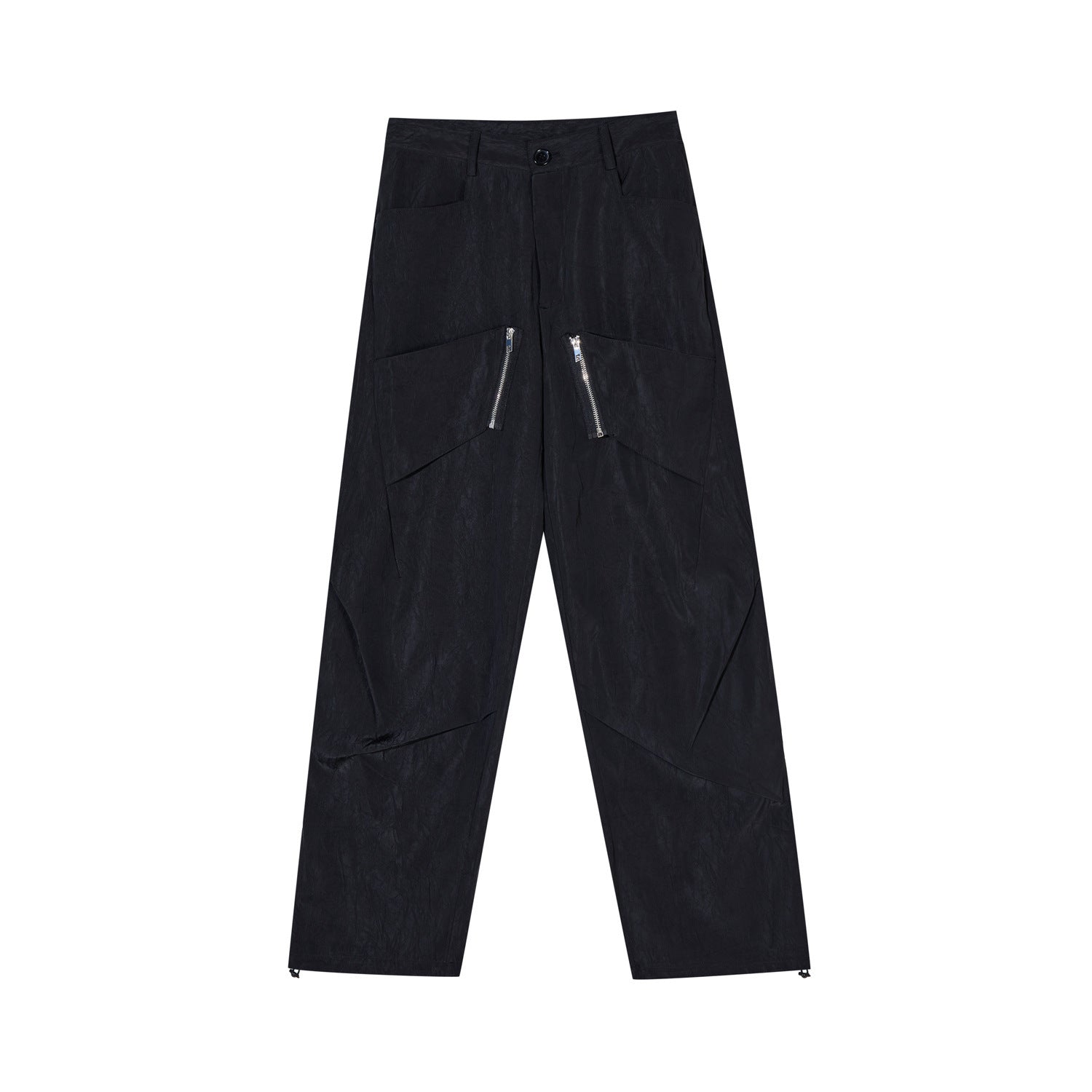 Street Pleated Texture Stitching Trousers For Men And Women