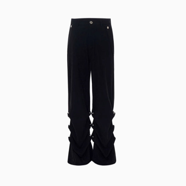 Original Design Suede Heap Pleated Casual Pants Men