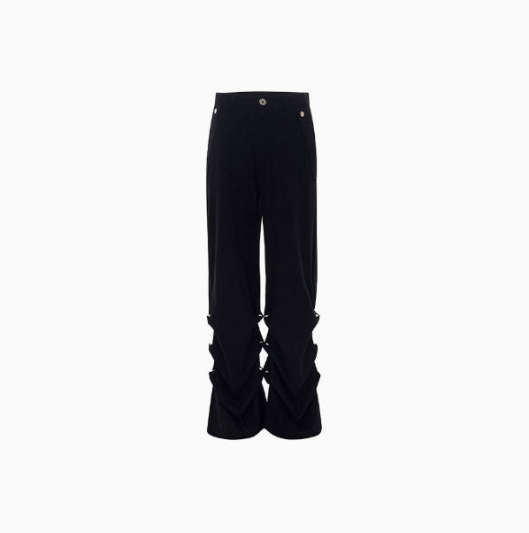Original Design Suede Heap Pleated Casual Pants Men