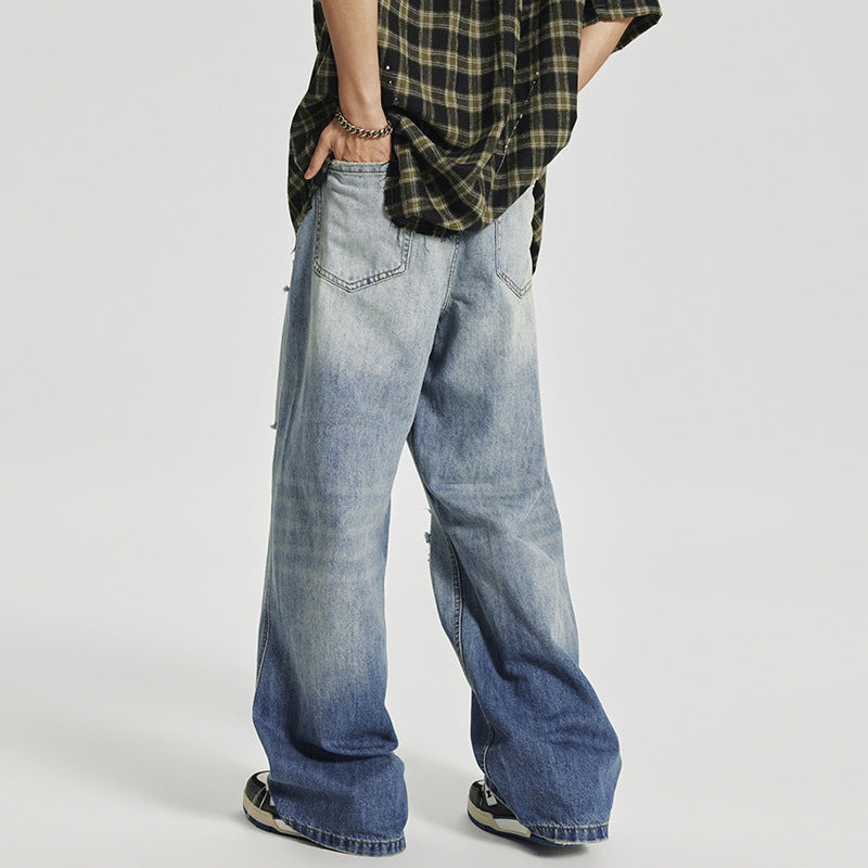 Fashion Men Loose Cool Straight-leg Pants